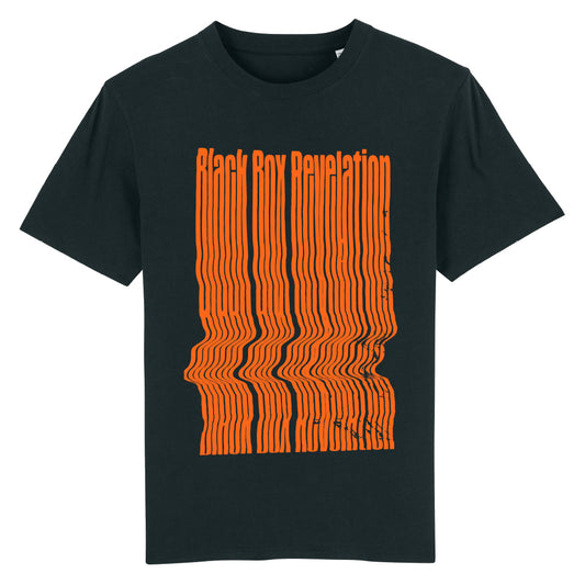Black 'Orange Backdrop' T-shirt